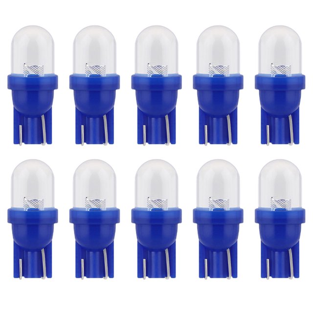 Bombilla De Luz De Cuña De Coche 10 Uds T10 luces de liquidación automáticas 12V 1W luz de lectura LED para coche (azul)