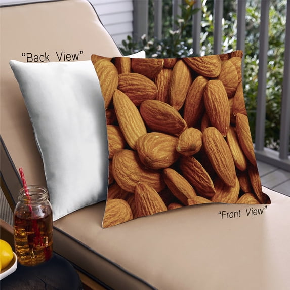 Ahgly Company Foods Nuts Outdoor Throw Pillow, 18 inch by 18 inch