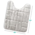 thumbnail image 2 of Clara Clark Bathroom Rugs, Velvet Memory Foam Bath Mat, Ultra Soft Non Slip and Absorbent - Tiled - Contour - Silver, 2 of 6