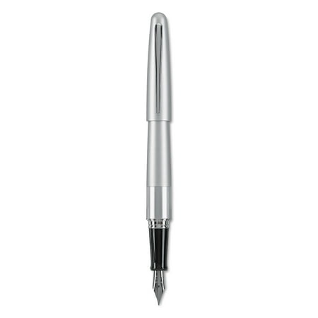 Pilot MR Metropolitan Collection Fountain Pen, Black Ink, Silver Barrel, Medium