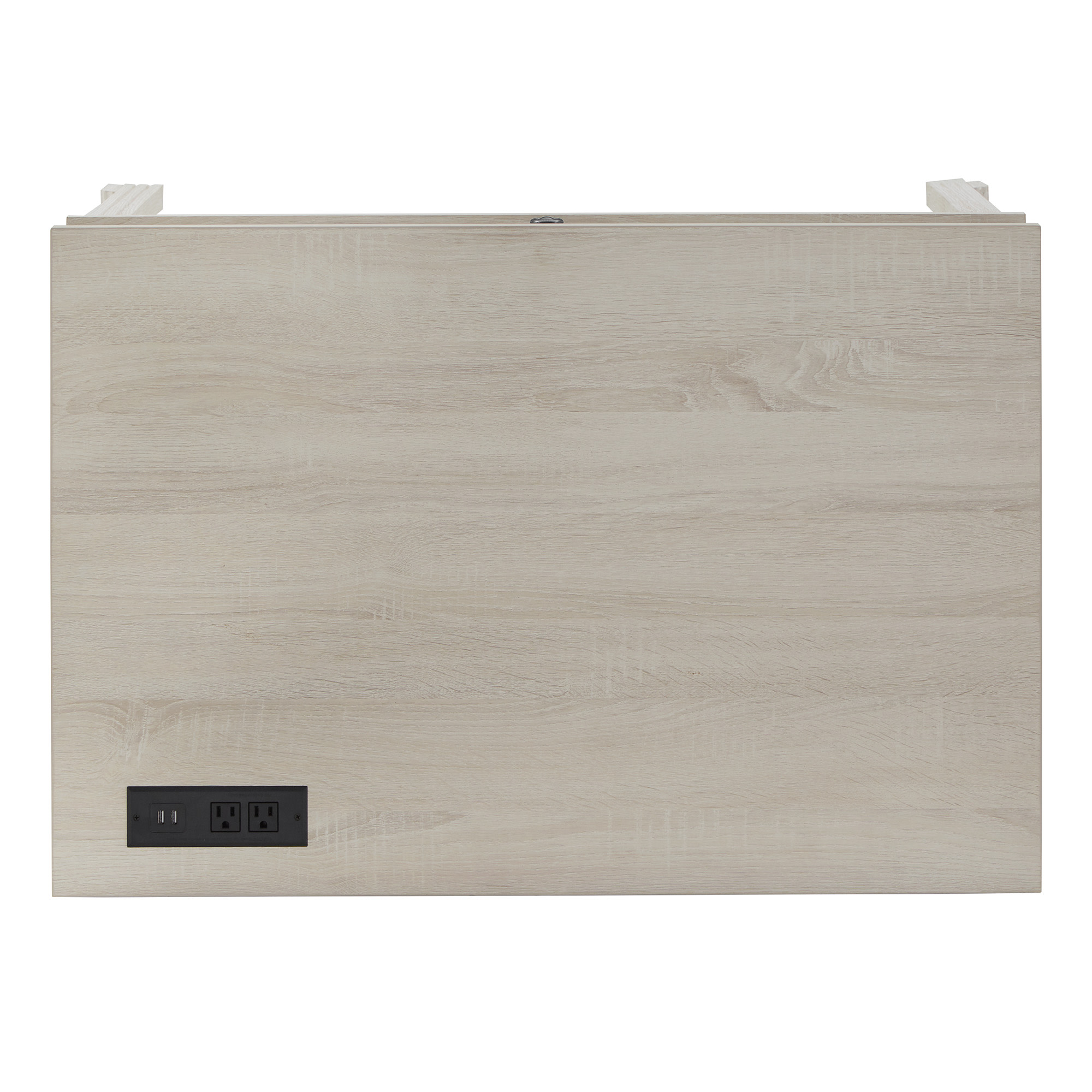 Weston Home Fayston 35 in. Writing Desk with USB Charger, Antique White Finish