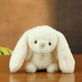 thumbnail image 2 of 3.9in Handmade Long Eared Bunny Plush Toy, Artisan Crafted Stuffed Rabbit Doll, Decorative Soft Fabric Hare, Unique Hand-stitched Animal Plushie, Long Ear Bunny Figure, 2 of 8