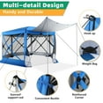 thumbnail image 3 of HOTEEL 12'x12' Pop Up Gazebo Screen Tent, Waterproof, UV Resistant, Camping Gazebo with Mosquito Nettings, Carrying Bag,Blue, 3 of 11