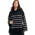 thumbnail image 4 of June & Vie Women's Plus Size Bell-Sleeve French Terry Sweatshirt, 4 of 6