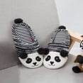thumbnail image 2 of EeaseMX Pantuflas de panda para otoño e invierno, adorables y cálidas, de algodón, para el suelo, para el interior del hogar - 20 cm (niño/19 cm de largo interior), 2 of 7