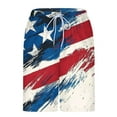 thumbnail image 5 of FAVIPT Mens Swim Trunks Fourth of July USA Flag Shorts Drawstring Elastic Waist Shorts with Liner Lounge Summer 2025 Beach Shorts Pockets Vacation Soft Shorts Wine,XXL, 5 of 6