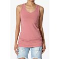 thumbnail image 3 of Women's Premium Cotton Vest Basic Soft Stretch Racerback Tank Top Solid Color, 3 of 8