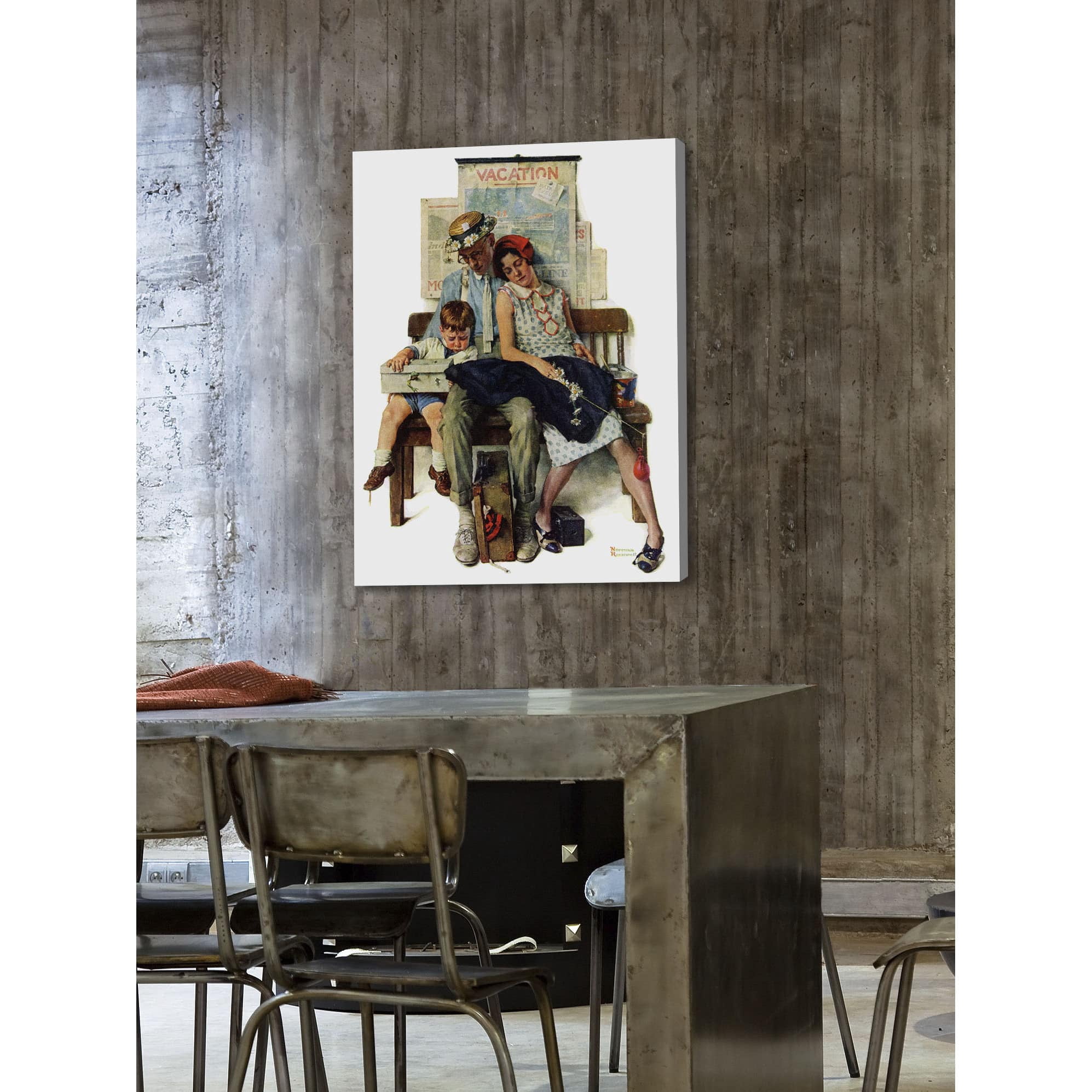 Marmont Hill "Home from Vacation" by Norman Rockwell Painting Print on Canvas