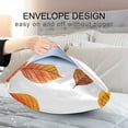 thumbnail image 4 of Yayeee Pillowcase Queen Size Set of 2 Satin Wrinkle Resistant Pillow Case, Orange Leaves, 4 of 7