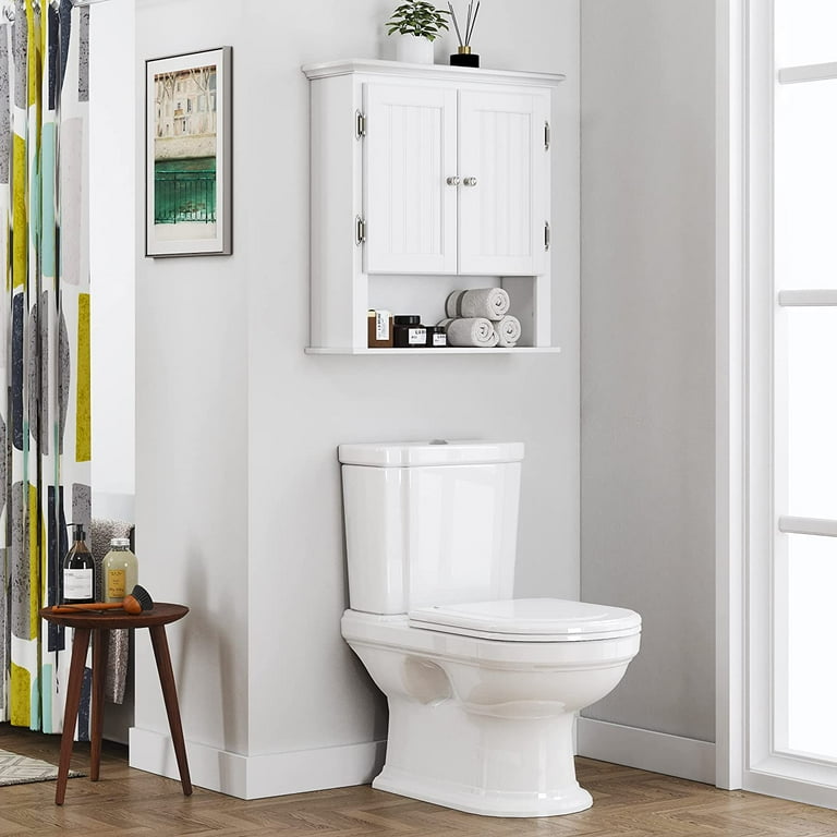 Large Capacity Wall-mounted Toilet Storage Shelf With Shower