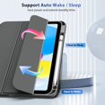 thumbnail image 5 of Case for iPad (A16) 11th Generation 11 Inch 2025, iPad 10th Generation Case 10.9 Inch 2022 with Pencil Holder,Slim Protective Cover with Clear Back Shell,Auto Wake/Sleep, Space Gray, 5 of 16