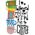 thumbnail image 2 of Bucheli, Jen 13x18 Black Ornate Wood Framed with Double Matting Museum Art Print Titled - Heart and Coffee, 2 of 4