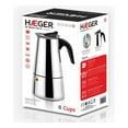 thumbnail image 5 of Italian Coffee Pot Haeger Moka Stainless steel 18/10, 5 of 7