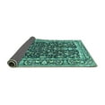 thumbnail image 2 of Ahgly Company Indoor Round Persian Turquoise Blue Traditional Area Rugs, 6' Round, 2 of 4