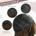 thumbnail image 4 of Peluca Jolelyne Highlight, con capas onduladas, 60 cm, color marrón oscuro, sintética, 4 of 7
