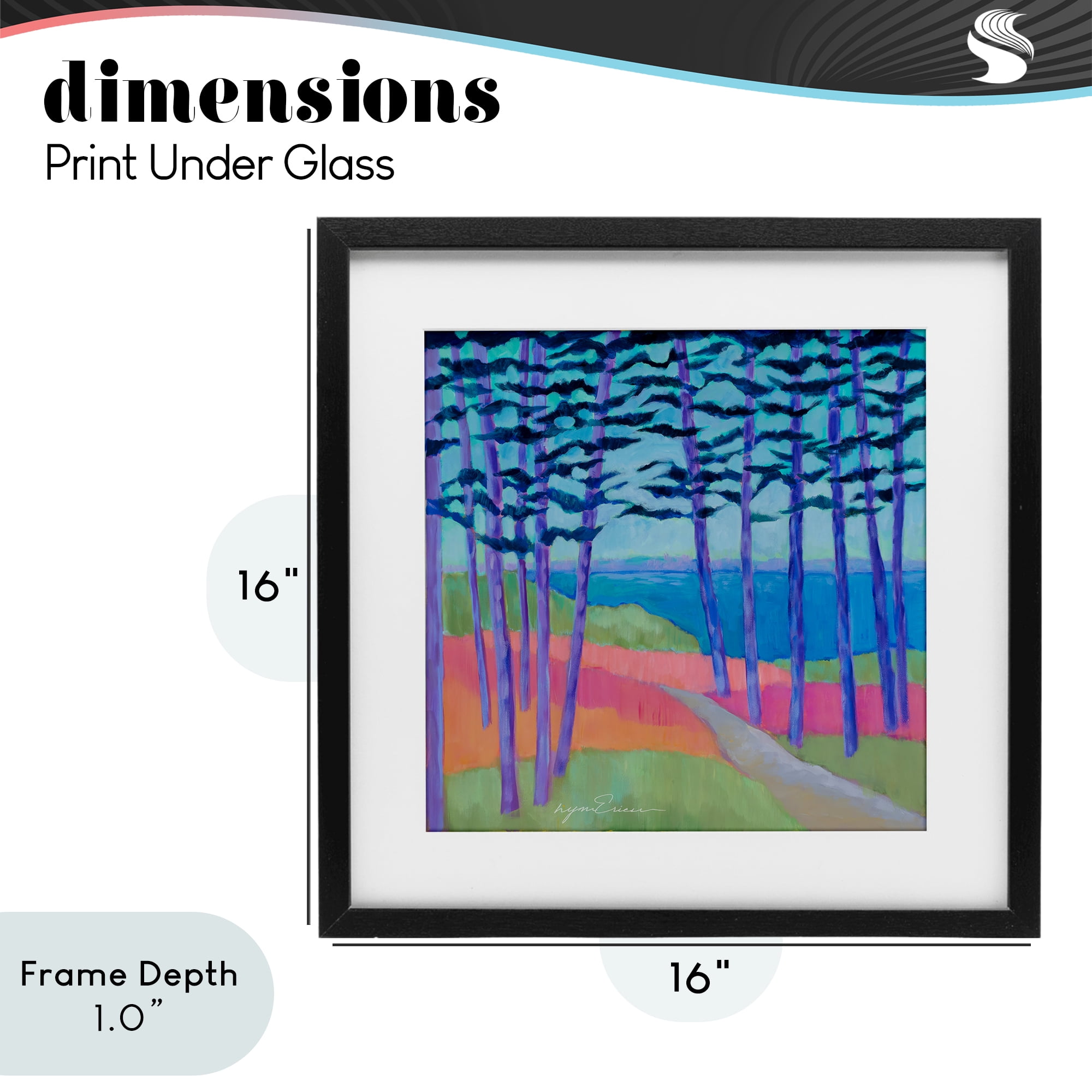 Stupell Industries Razzle Dazzle Forest Scene Black Framed Print Under Glass, design by Lynn Ericson Fine Art