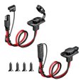 thumbnail image 3 of 2 uds Cable SAE de liberación rápida Cable adaptador de extensión de cargador de batería 16AWG, 3 of 9