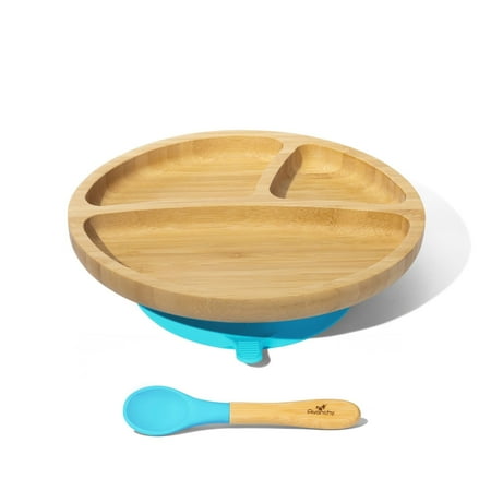 UPC: 0731236357919 | Bamboo Suction Toddler Plate + Spoon