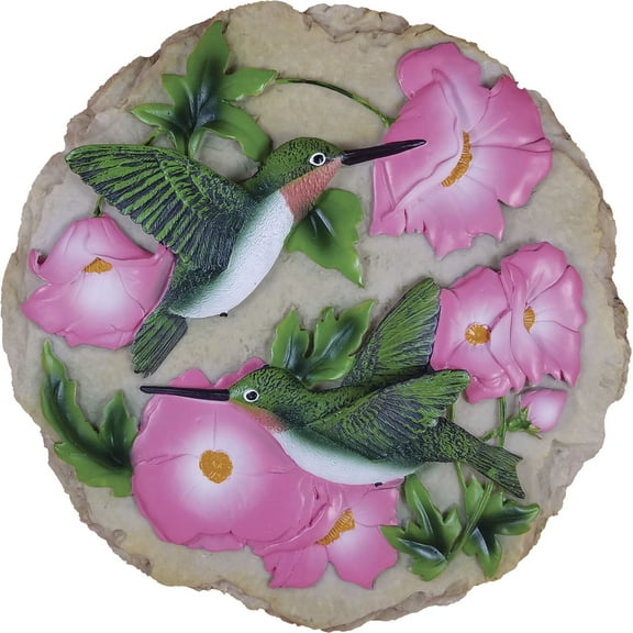 HUMMINGBIRDS STEPPING STONE / DECORATIVE WALL PLAQUE