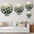 thumbnail image 4 of Designart "Green Blue Calm Oasis III" Abstract Botanicals Oversized Wall Clock, 4 of 5