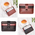 thumbnail image 3 of Cartera corta para hombre Monedero de cuero genuino delgado delgado para tarjeta monedero bolsillo cambio monedero marrón marrón Magideal Cartera corta para hombre, 3 of 7