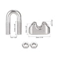 thumbnail image 3 of Unique Bargains 316 Stainless Steel Wire Rope Clip Clamp for 0.16inch Diameter Cable, 10 Pack, 3 of 5