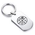 thumbnail image 1 of Stainless Steel Four Horsemen of the Apocalypse Dog Tag Keychain Circle Ring, 1 of 2