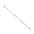 thumbnail image 3 of Pulsera Esclava Figaro 3x1 4mm Unisex 18cm Plata .925 Ametrinaa, 3 of 5