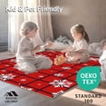 thumbnail image 4 of ODIKA 8'x10' Machine Washable Non-Slip Area Rug, Snowy Wonderland Jolly Checkered Seasonal Hearth High Traffic Rug, Red, 651631, 4 of 5