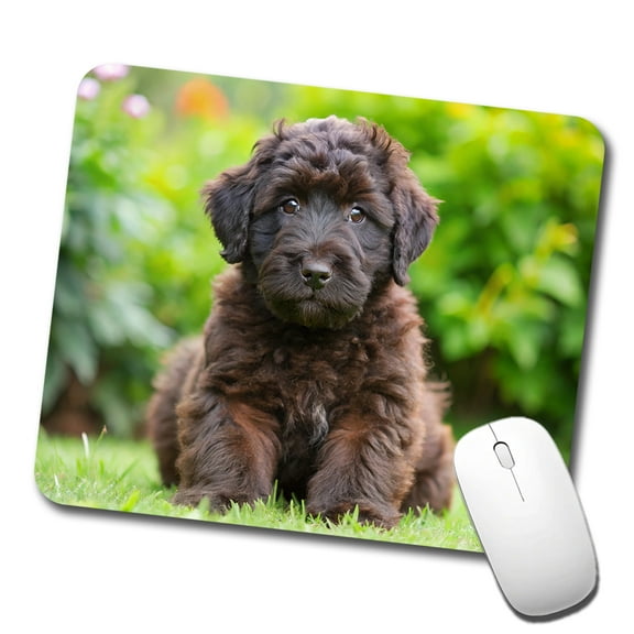 Bouviers Des Flandres Dog Puppy Photo Mouse Pad Low Profile Gaming Mat