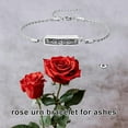 thumbnail image 5 of Urn Bracelet for Ashes for Women 925 Sterling Silver Bar Cremation Bracelet Cremation Memorial Keepsake Jewelry Gifts for A Loss of Loved Ones, 5 of 6