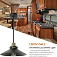 thumbnail image 2 of 12V Retro Matte Black RV Dinette Pendant Light Fixture with LED Edison Bulb, 2 of 5