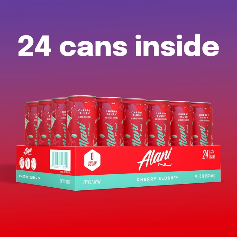 Alani Nu Sugar Free Energy Drink Cherry Slush, 12 fl oz, 24 Pack photo 8