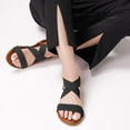 thumbnail image 2 of Dakaela Women's Flat Sandals Open Toe Elastic Strap Summer Slip on Shoes Casual Footbed Slide Slippers, 2 of 3