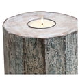 thumbnail image 2 of Taran Designs Handcrafted Solid Wood Decorative Candle Stand in White, 2 of 3