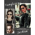 thumbnail image 5 of KALIYADI Round Polarized Sunglasses for Men Women Retro Metal Hippie Circle Style Sun Glasses, 5 of 8