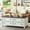 White, variant on YANGLI 48" Farmhouse Coffee Table with Hidden Storage, Wooden with 4 Drawers & Roman Column Handle, Rectangular Rustic Center Table with Solid Wood Curved Legs for Living Room/Office, Blue