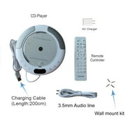Portable CD Player with Bluetooth, FM Radio, Wall Mounted and Desk Stand CD Music Player Home Audio Boombox with Remote Control, Built-in HiFi Speakers, Support CD, USB, AUX Input/Output