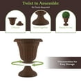 thumbnail image 3 of Pure Garden Large and Small Outdoor Urn Planter 2-Pack, Brown, 3 of 6