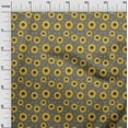 thumbnail image 3 of oneOone Cotton Silk Gray Fabric Floral Sunflower Silhouette Sewing Material Print Fabric By The Yard 42 Inch Wide, 3 of 4