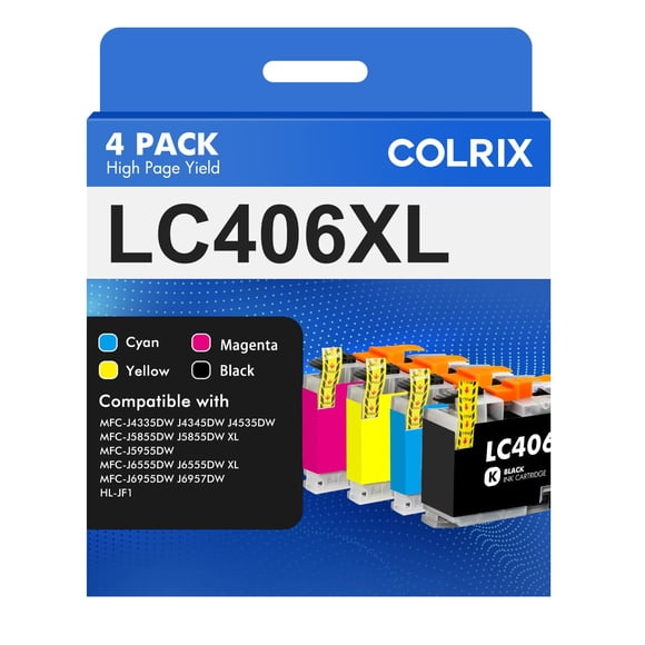 Cartucho de tinta COLRIX LC406XL de alto rendimiento para Brother LC406