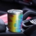 thumbnail image 4 of 30oz Colorful Tie Dye Mandala Pattern Tumblers Stainless Steel Tumbler with Lid and Straw,Vacuum Insulated Double Wall Travel Tumbler Cups Mug with Cleaning Brush for Coffee,Tea, 4 of 7