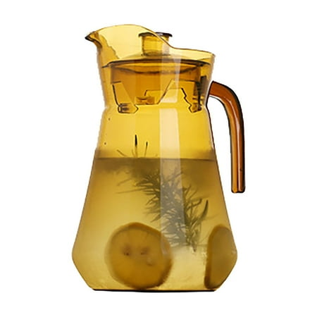 

Hanyhaptacrylic Pitcher 1100Ml Plastic Pitcher Clear Plastic Pitcher with Lid Heat Small Plastic Water Pitcher for Tea Lemonade Juice Milk (C)