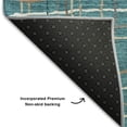 thumbnail image 5 of Addison Rugs Mayfield Premium Machine Washable Transitional Stripes Teal Rectangle Rug, 9' x 12', 5 of 6