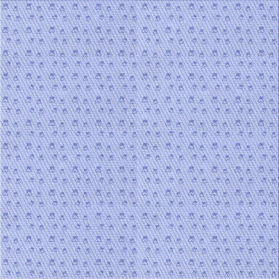 Ahgly Company Indoor Square Patterned Sky Blue Dress Blue Area Rugs, 5' Square