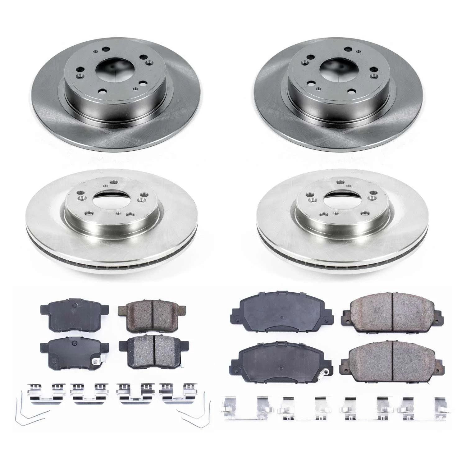 Power Stop Front and Rear Stock Replacement Brake Pad and Rotor Kit KOE6778
