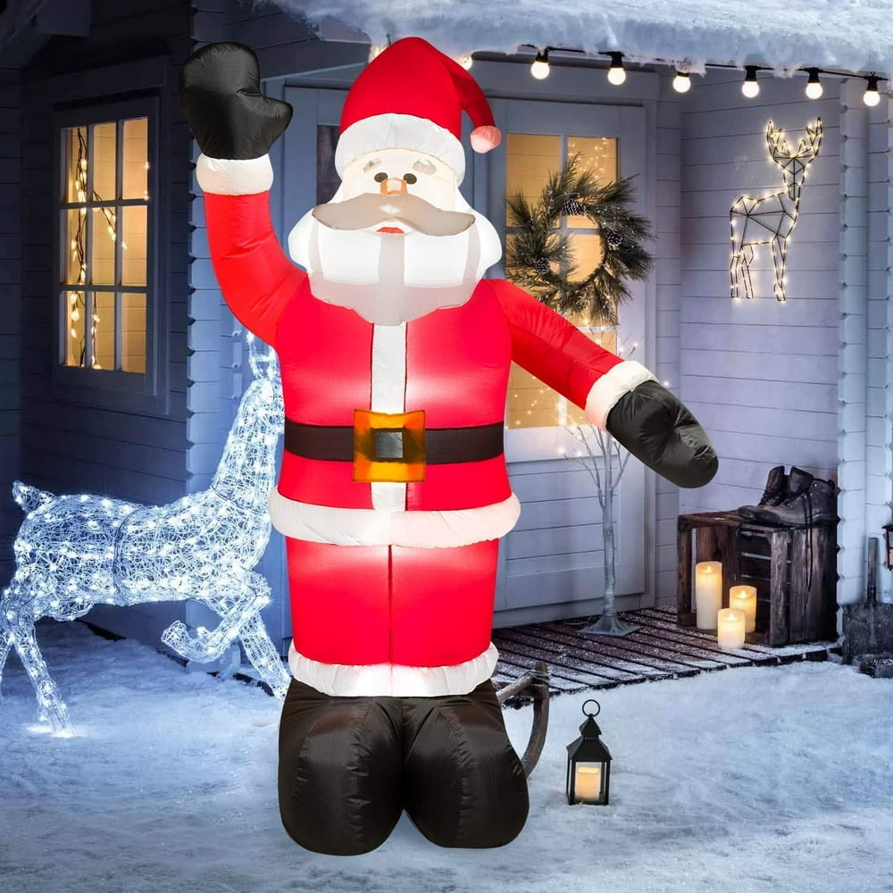 Coolmade 8Ft Christmas Inflatable Santa Claus for Christmas Blow Up