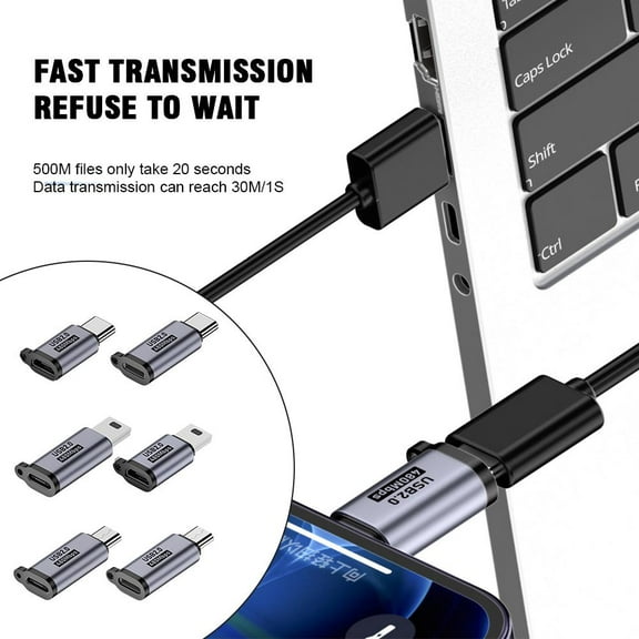 QHUDLV Micro USB to Type-C Adapter,USB 3.1 OTG Converter,High Speed Data Transfer