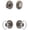 Antique Pewter, variant on Grandeur 827059 Circulaire Solid Brass Single Cylinder Keyed Entry Knobset And Deadbolt