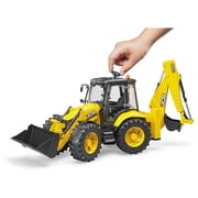 CAT Backhoe Loader Construction Vehicle, Realistic Toy Digger with Moving Front Loader and Excavator Arm, Great for Play Indoors, Outdoors, in Sand and Snow, 1:16 Scale, Ages 3+
